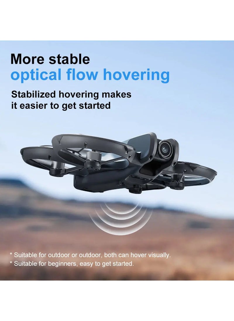 WiFi FPV Drone with LCD Screen Controller – Dual HD 480P Camera, Brushless Motors, 3-Way Obstacle Avoidance, Optical Flow Hover, Auto Path Flight, 360° Flip, Altitude Hold, LED Lights – RC Quadcopter Toy for Kids & Beginners (12 Min Flight, 200m Range, 6-Axis Gyro)