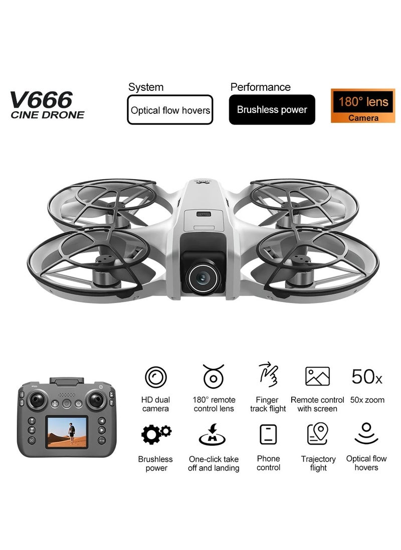 BlueFire WiFi FPV Drone with LCD Screen Controller – Dual HD 480P Camera, Brushless Motors, 3-Way Obstacle Avoidance, Optical Flow Hover, Auto Path Flight, 360° Flip, Altitude Hold, LED Lights – RC Quadcopter Toy for Kids & Beginners (12 Min Flight, 200m Range, 6-Axis Gyro)  - Image 5