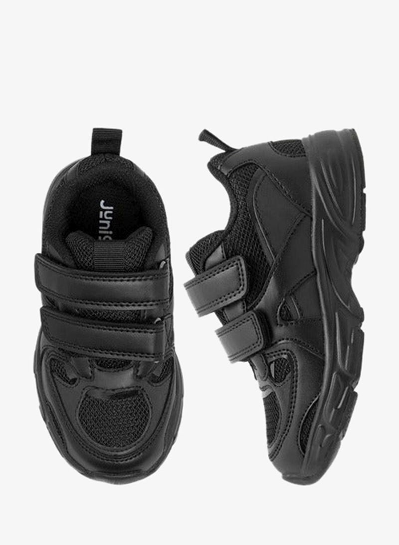 جونيورز حذاء مدرسي للأولاد بشريط لاصق وتفاصيل مضلعة - Image 3