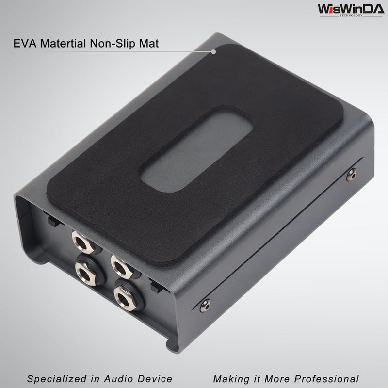 WisWinDa Pro Di-2 Passive Stereo Direct Box With 3-Level PAD Switch Dual Channel XLR Input 1/4â€ Output Low Distortion Free Phase Distortion for Musical Instruments (Pro Di-2 Gray) - Image 5