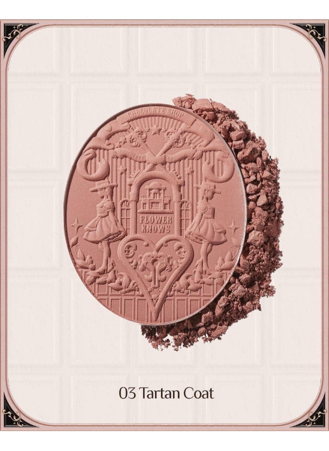 Flower Knows Chocolate Wonder-Shop Embossed Blush 03 Tartan Coat  - Image 2