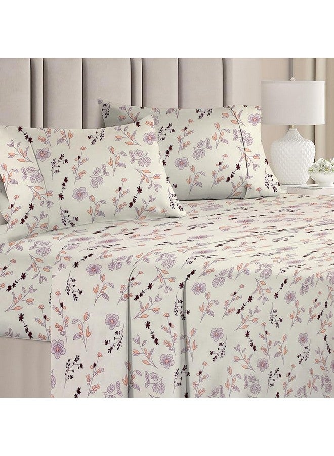BSB HOME BSB HOME Premium 100% Cotton 200 TC Flat Double Bed Bedsheets for Summer Breathable | Wrinklefree (Size-220 x 230 Cm) with 2 Pillow Covers (Size-18 X 28 Inches, Off White)  - Image 2