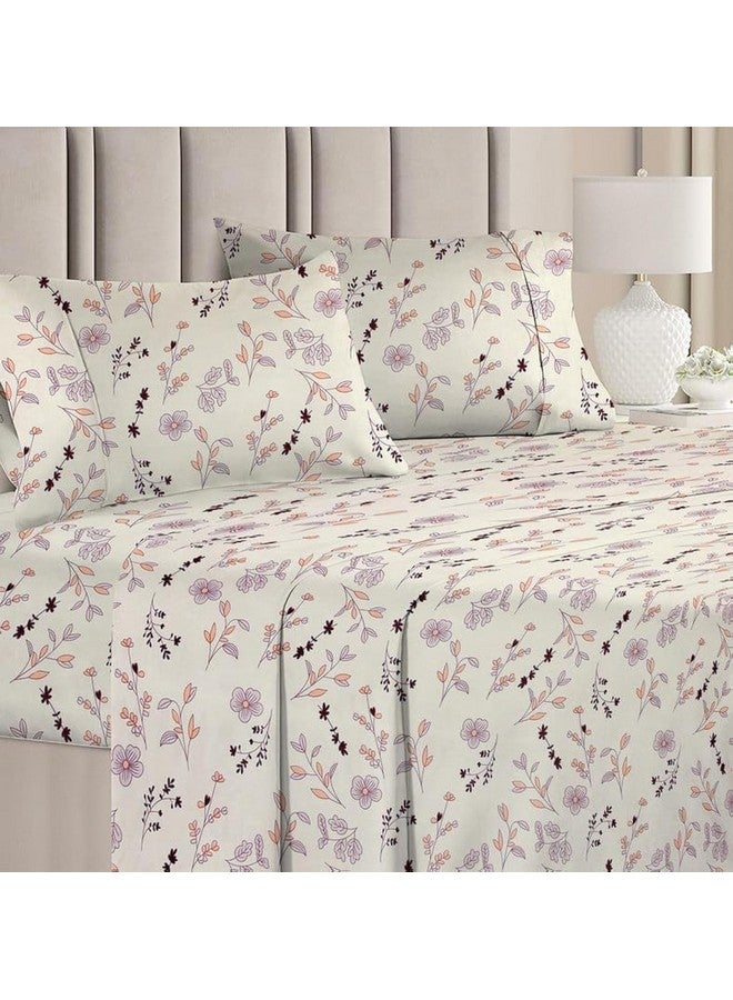 BSB HOME BSB HOME Premium 100% Cotton 200 TC Flat Double Bed Bedsheets for Summer Breathable | Wrinklefree (Size-220 x 230 Cm) with 2 Pillow Covers (Size-18 X 28 Inches, Off White)  - Image 1
