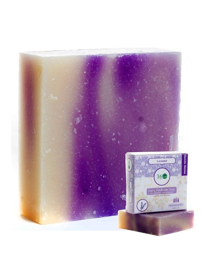 360Feel Lavender Soap -5oz Castile Handmade Soap bar - Lavender floral fragrance - Pure Lavender Essential Oil Natural Soaps- Great as Anniversary Wedding Gifts Christmas stocking stuffer - Image 4