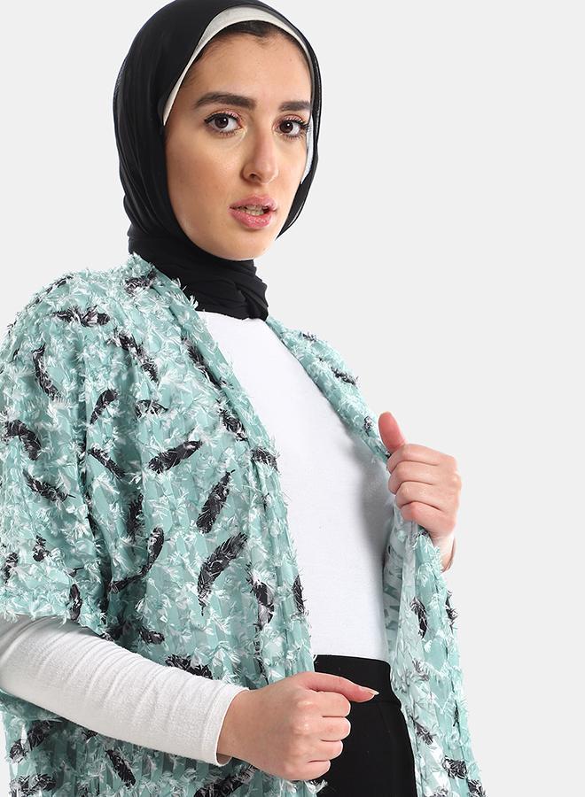 kady Jamila Women Eyelash Open Neckline Long ,aqua-3XL-4XL - Image 4