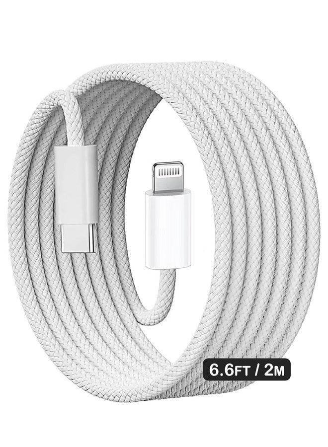 Univer Tang iPhone Charger Cable 2M[MFi Certified] USB C to Lightning Cable Fast Charging Power Delivery PD 20W iPhone Charging Cable for iPhone 14/14 Pro/14 Plus/14 Pro Max, iPad Pro, iPhone 8-13 All Series - Image 2