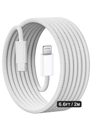 محول كيبل USB C إلى لايتنينج [مصدق عليه من ابل] متوافق - نوع سي لاجهزة ايفون 14 برو ماكس 13 12 11 X XS XR 8 بلس ايربودز يدعم توصيل الطاقة 2 متر - view 2