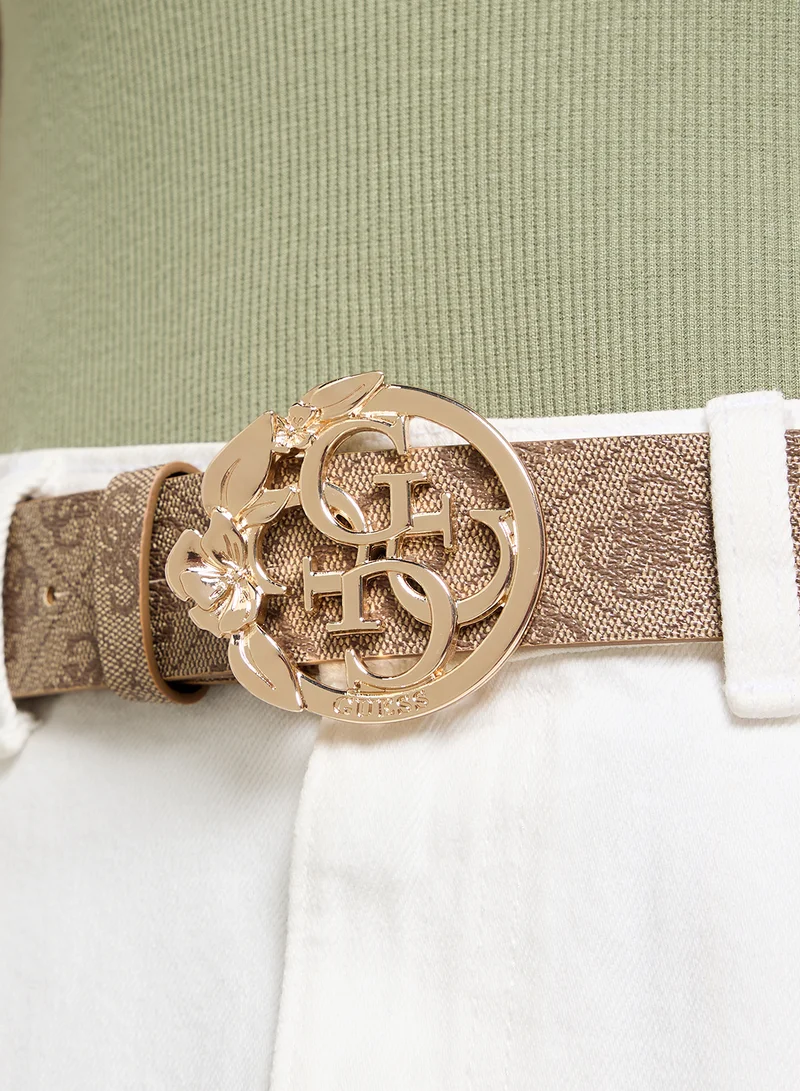 GUESS Logo Detailed None Allocated Hole  Belt