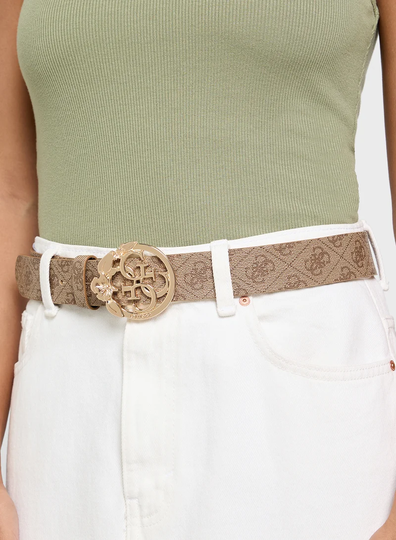 GUESS Logo Detailed None Allocated Hole  Belt