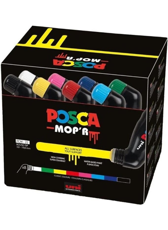 Uni Posca 3.0-19.0 Water Based Mop Marker Set of 8 (PCM-22C) - pzsku/Z865A6FBFC7076908B094Z/45/_/1726673043/6dbecc97-a9bd-4d75-be20-051b01fc1a33