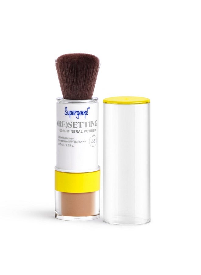 Supergoop! (Re) Setting 100% Mineral Powder, Deep 0.15 Oz Makeup Setting Powder + Broad Spectrum Spf 35 Pa+++ Sunscreen With Ceramides, Olive Glycerides & Coated Silica Spheres - Image 1