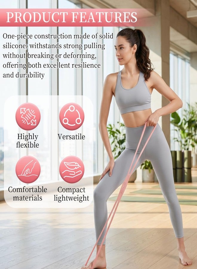 Waaqkid Figure 8 Resistance Band, 3pcs 15&25&35 Lbs Silicone Arm Posture Resistance Bands with Non-Slip Handles for Full Body Workout - Image 4