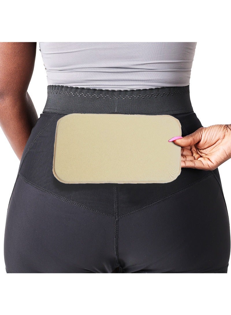 واقيات جانبية من رغوة الليبو للنساء - صفائح إسفنجية لما بعد الجراحة، لوحان للاستخدام مع ملابس ما بعد جراحة شفط الدهون، تُستخدم بعد شفط الدهون، لشد الخصر وكوسائد على شكل حرف C لاستعادة شكل الخصر، ضغط - Image 4
