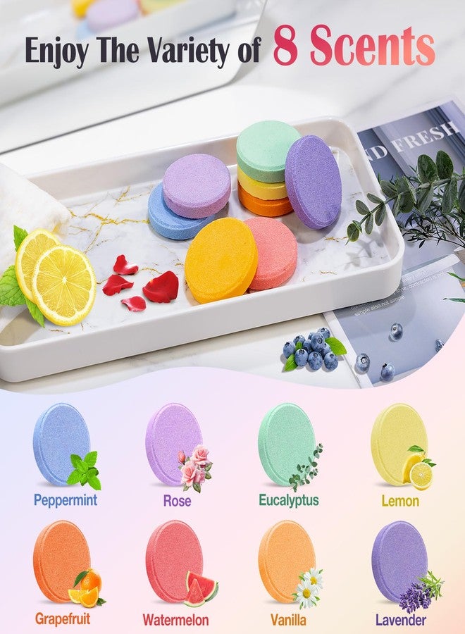 Qivatex Shower Steamers Aromatherapy, Easter Basket Stuffers, Birthday Gifts for Women Teen Girls Wife Mom, Natural Essential Oil SPA Self Care Relaxation Shower Bombs (8 Pack) - Image 5