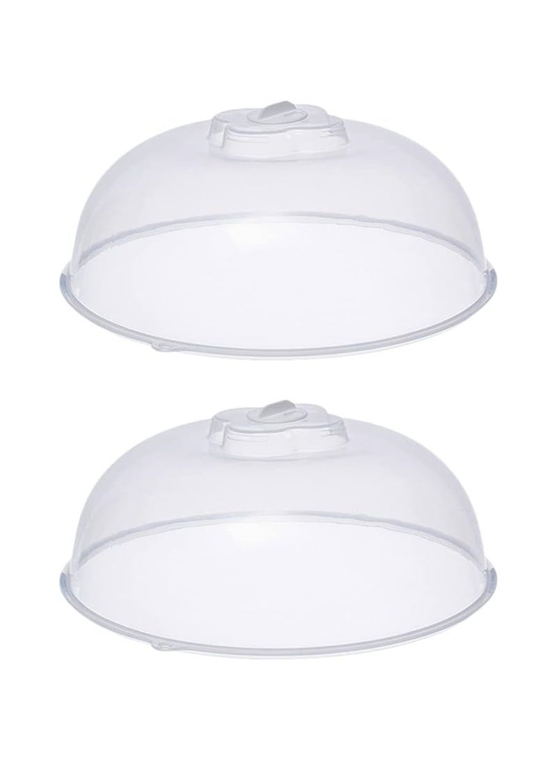 Food Cover 2pcs Dome Microwave Plate Cover Lid Protector Guards Fly Cheese Butter Cake Cover Dome Splatter Cover for Dessert Cooking Outdoor Teepee