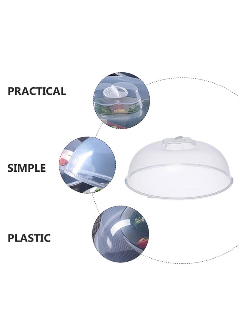 Food Cover 2pcs Dome Microwave Plate Cover Lid Protector Guards Fly Cheese Butter Cake Cover Dome Splatter Cover for Dessert Cooking Outdoor Teepee