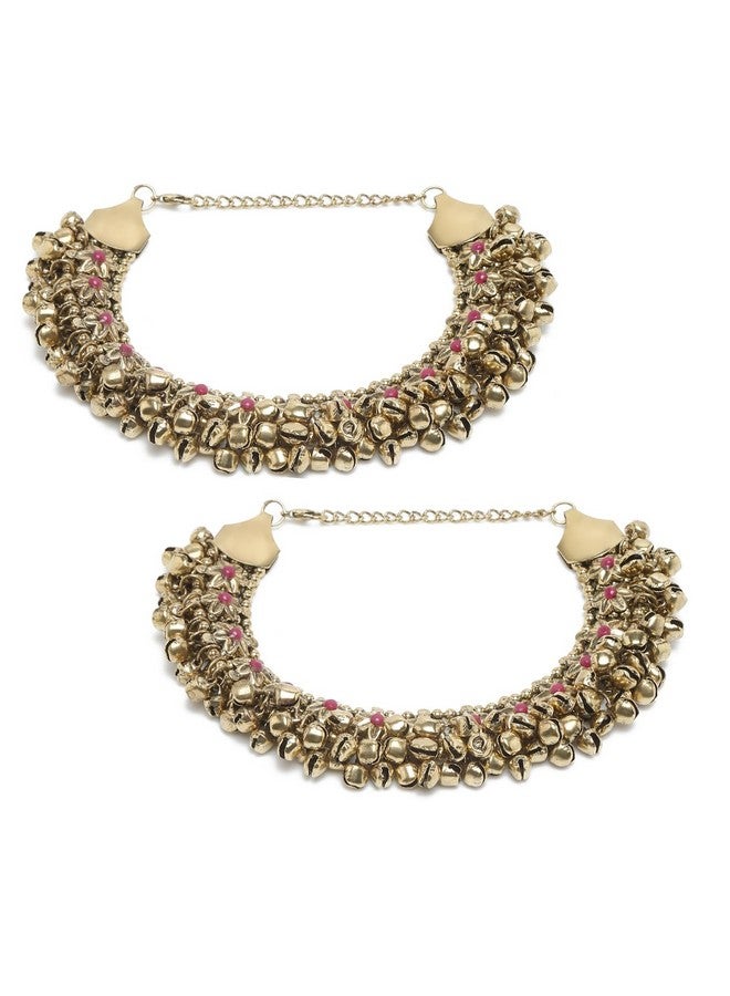 YouBella Jewellery German Silver Plated Stylish Handmade Pure Original Fancy Gifts Payal Anklets for Girls and Women (Style 5) - Image 1