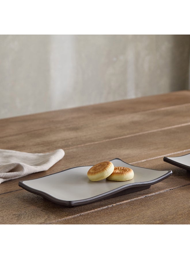 Home Box Home Box Mocha Mist 2-Tone Melamine Serving Platter 22.5 x 3 x 14 cm  - Image 1