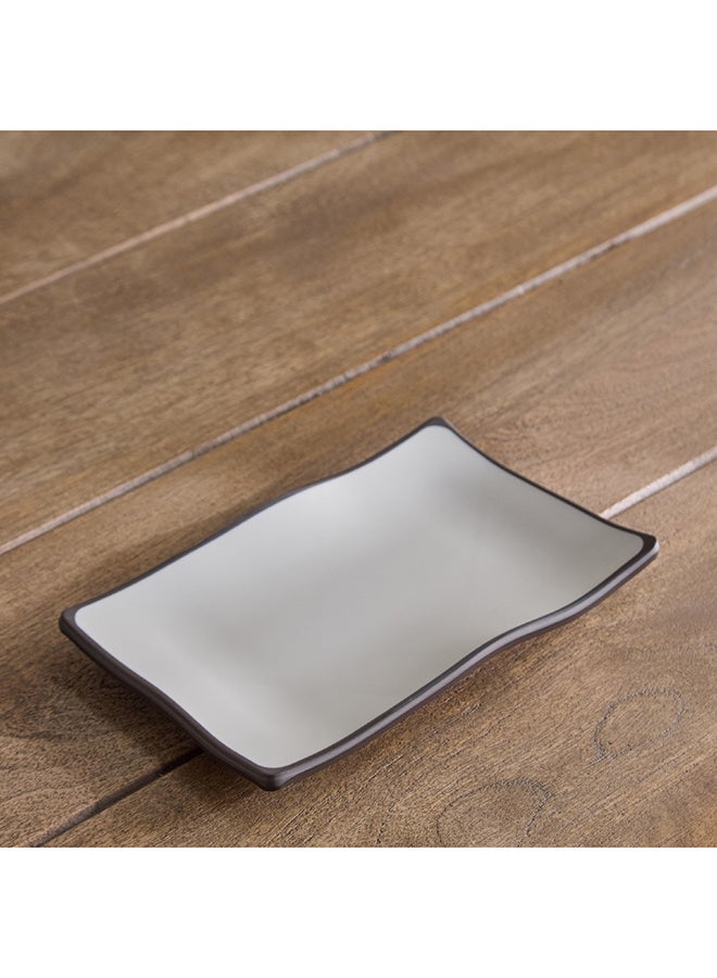 Home Box Home Box Mocha Mist 2-Tone Melamine Serving Platter 22.5 x 3 x 14 cm  - Image 2