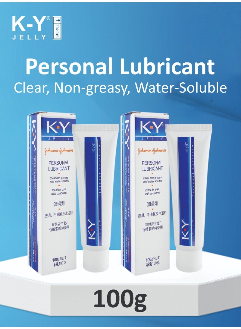 KY Jelly Personal Lube 100g – Gentle, Non-Sticky, Pack Of 2