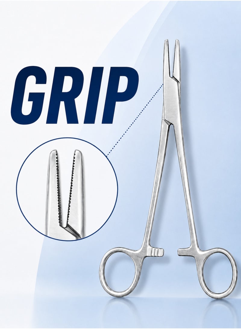 TNM Stainless Steel Hemostat Forceps with Serrated Jaws & Ratchet Lock for Precision Gripping - Image 4