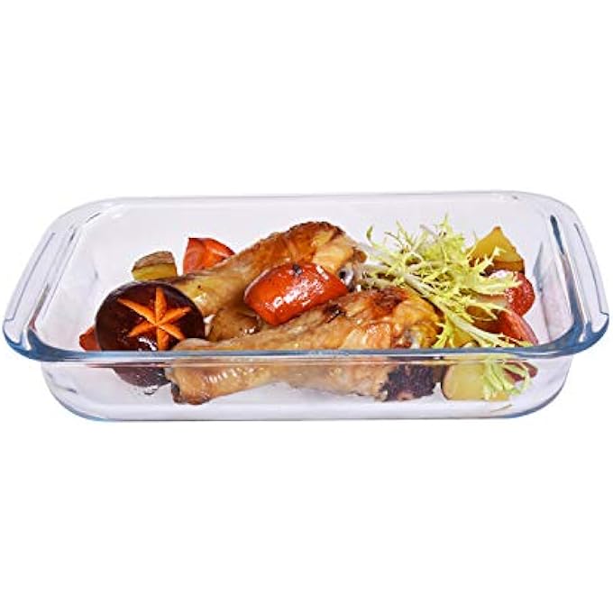 TALIONA Rectangle Glass Baking Dish  22 Liter Clear Borosilicate Glass Tl2213509 - Image 4