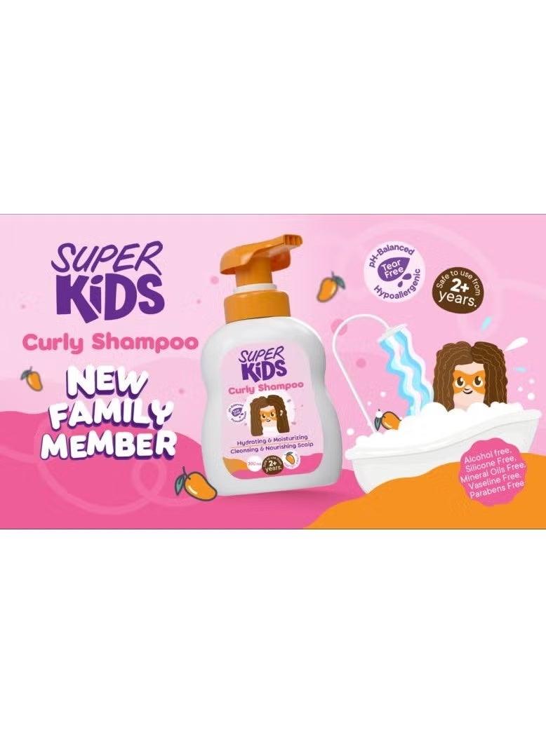 سوبر كيدز شامبو كرلى بالمانجو والخوخ 300 مل - Image 5