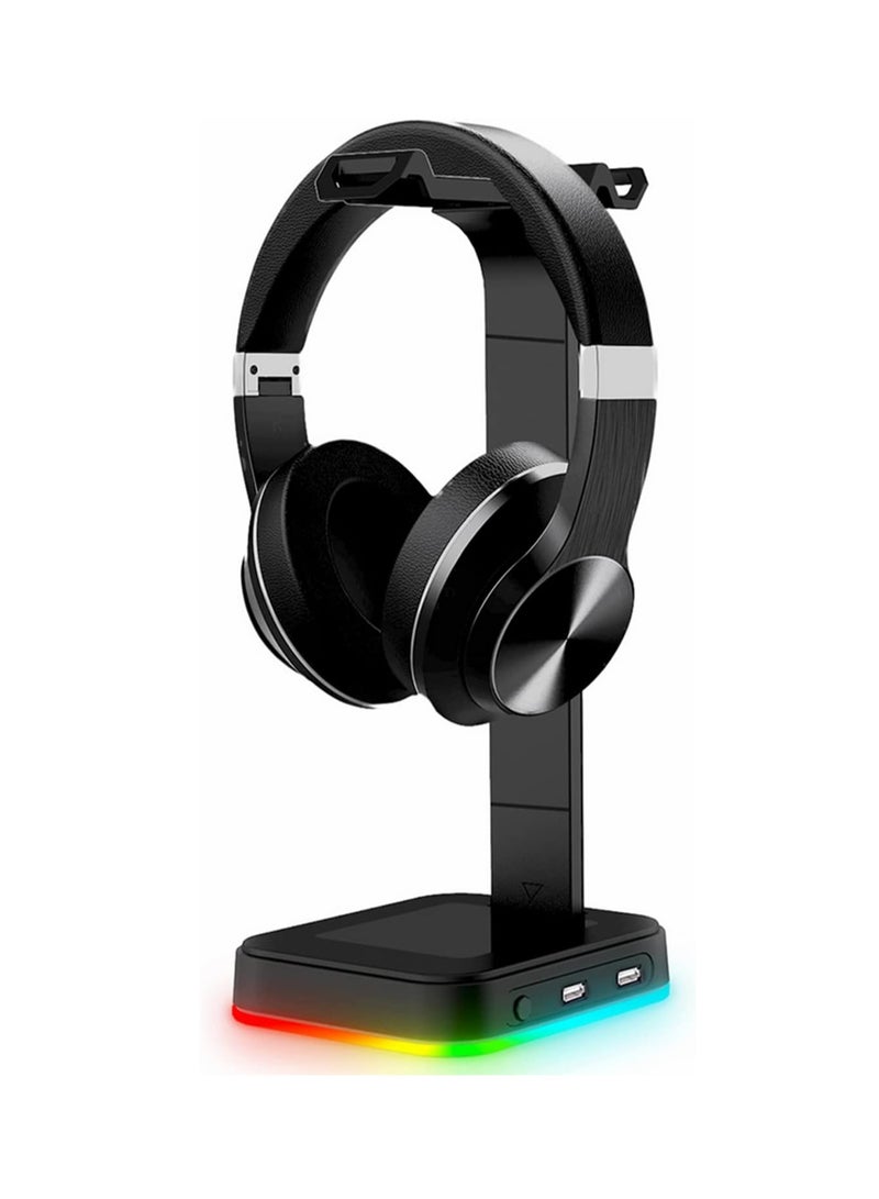 General Headphone Stand Over-ear Headset Desk Bracket Earphone Holder Display Shelf USB Support Gamer Gaming PC Accessories  - Image 1