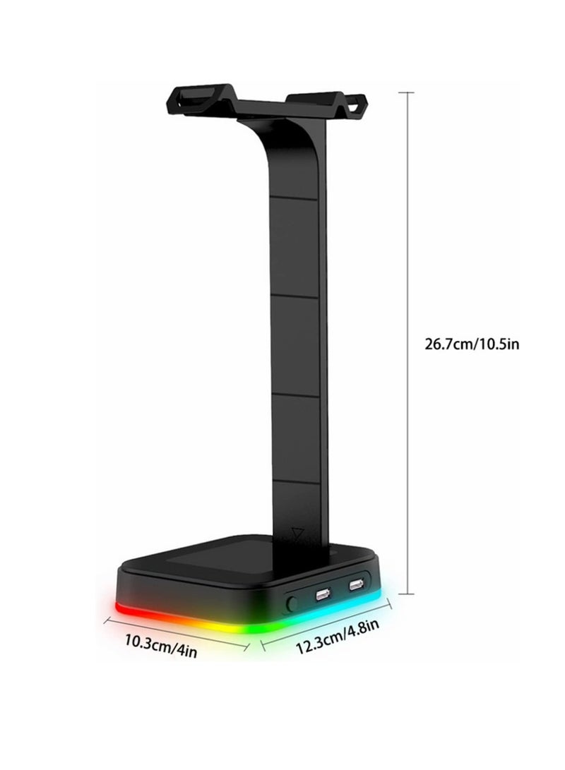General Headphone Stand Over-ear Headset Desk Bracket Earphone Holder Display Shelf USB Support Gamer Gaming PC Accessories  - Image 2