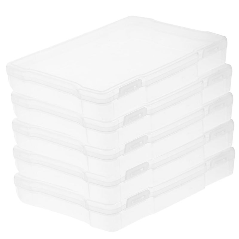 Portable Photo Storage Boxes 5 Pack Organizer for Cards Jewelry Small Parts - Image 2