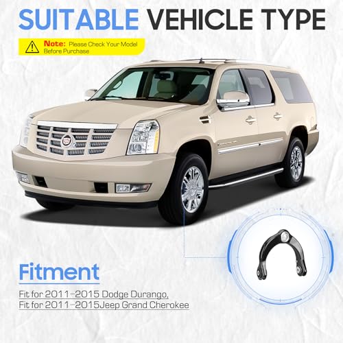 ILONPA ذراع التحكم العلوي الأمامي مع مجموعة مفاصل الكرة لنظام التعليق لسيارات دودج دورانجو 2011-2015، جيب شيروكي 2014-2015، جيب جراند شيروكي 2012-2015 (12 قطعة) - Image 2