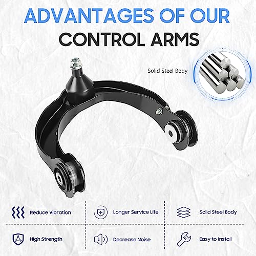 ILONPA ذراع التحكم العلوي الأمامي مع مجموعة مفاصل الكرة لنظام التعليق لسيارات دودج دورانجو 2011-2015، جيب شيروكي 2014-2015، جيب جراند شيروكي 2012-2015 (12 قطعة) - Image 3