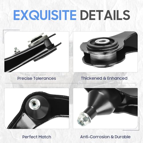 ILONPA ذراع التحكم العلوي الأمامي مع مجموعة مفاصل الكرة لنظام التعليق لسيارات دودج دورانجو 2011-2015، جيب شيروكي 2014-2015، جيب جراند شيروكي 2012-2015 (12 قطعة) - Image 4