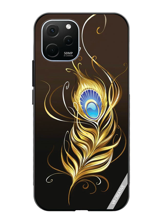 VR CREATIVE Protective Case Cover For Huawei Enjoy 50z Feather Design Multicolour - Image 1