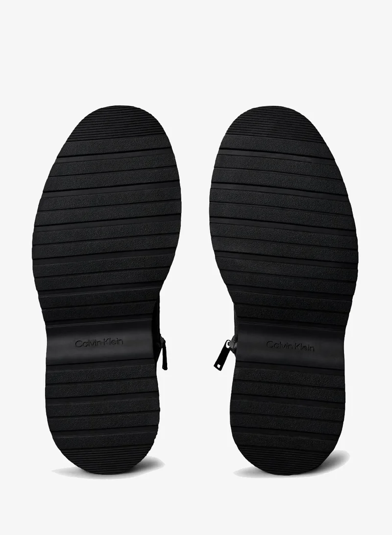 Calvin Klein Jeans  Tumbled Leather Lace-Up Zip Boots for Men | Best Price UAE