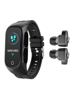 Generic 2-In-1 Smart Watch TWS Earbuds Fitness Tracker True Wireless BT5.0 Headphones Pedometer Calorie Counter Activity Tracker Smart Bracelet Wrist Band Heart Rate Blood Pressure Sleep Monitor  - Image 1