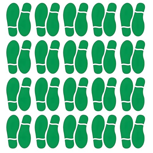 Finduat 20 Pairs 40 Prints Green Kids Size Shoes Footprint Stickers Decals, Floor Wall Stairs to Guide Directions for School, Dance Studio, Floor Stickers St. Patrick's Day Party Decoration - Image 5