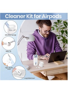 Generic Laptop Screen Keyboard Earbud Cleaner Kit Electronics Cleaning Tool for MacBook iPad iPhone Pro Cell Phone airpod Cleaner kit Computer Cleaning Tool Kit(Blue)  - Image 3