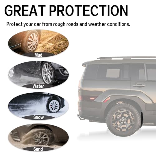 psler مجموعة واقيات الطين PSLER تناسب سانتا في 2024 2025 مجموعة 4 قطع واقي طين مع مجموعة أدوات ملحقات أمامية وخلفية لسانتا في 2024 2025 - Image 5