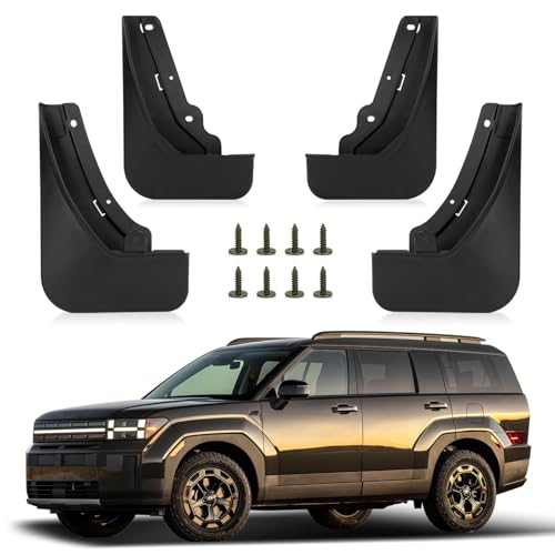 psler مجموعة واقيات الطين PSLER تناسب سانتا في 2024 2025 مجموعة 4 قطع واقي طين مع مجموعة أدوات ملحقات أمامية وخلفية لسانتا في 2024 2025 - Image 1