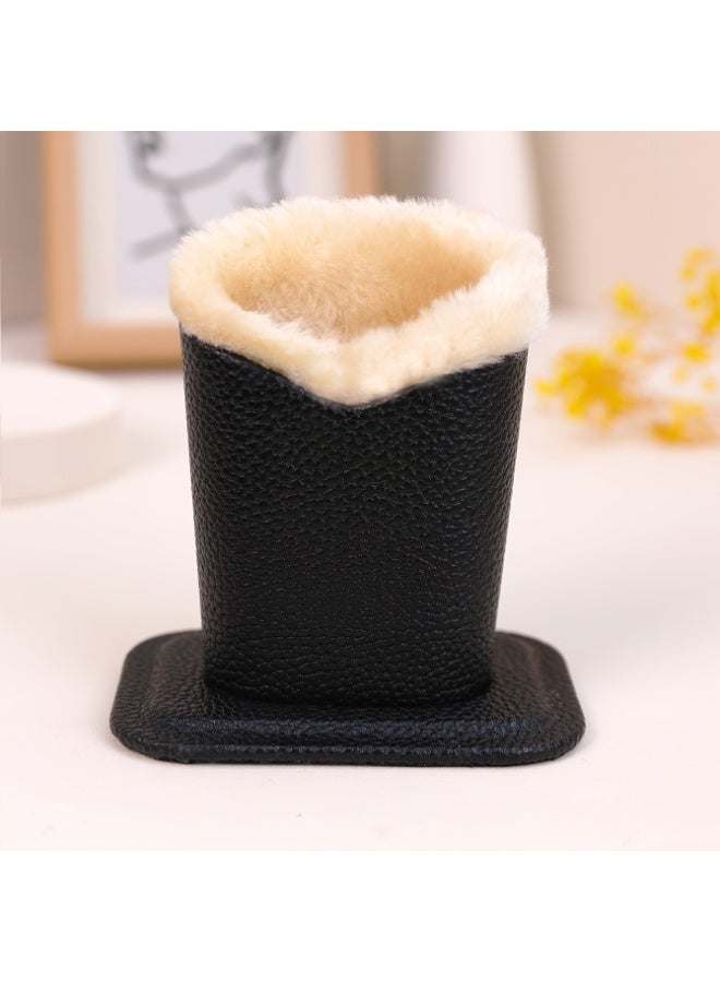 Pack of 1 Plush Lined Glasses Holder Stand Protective Glasses Case for Desks or Nightstands - Image 2