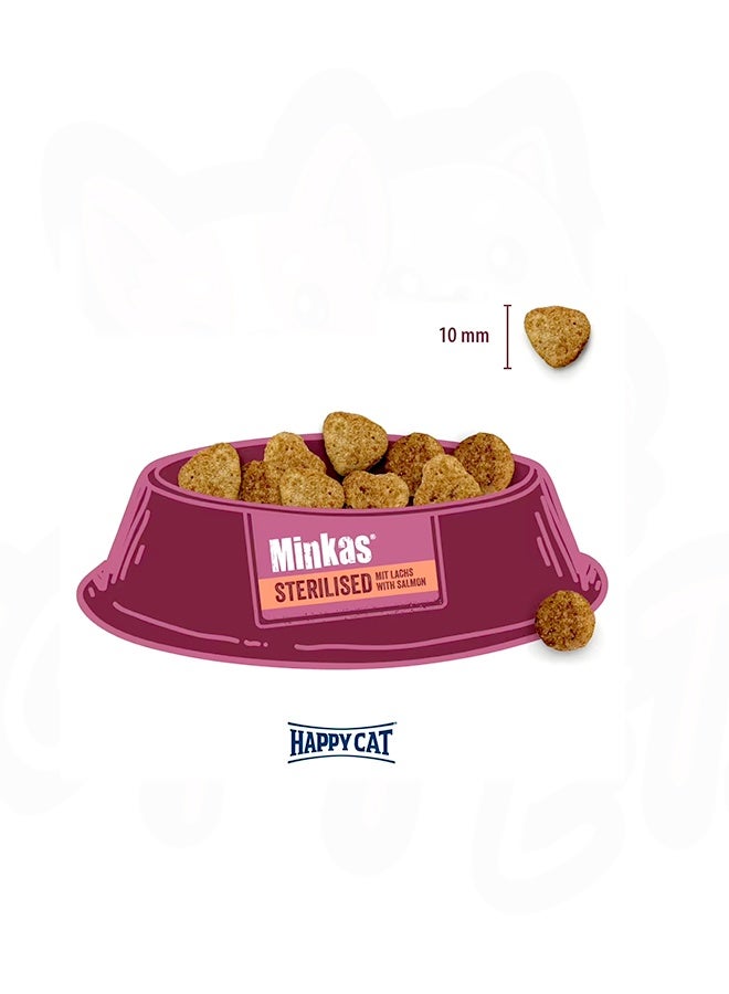 HAPPY CAT Minkas Sterilized Salmon Dry Cat Food - 4 KG - Image 2