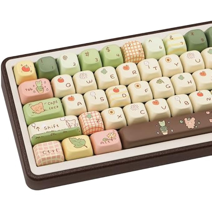 rayihni CUTE KEYCAPS, THICK PBT KEYCAP FOA PROFILE, 149 KEYS KEYBOARD KEYCAPS, DYE-SUBLIMATION KEYCAP SET COMPATIBLE WITH 60% 75% 96% 100% CHERRY GATERON MX SWITCHES MECHANICAL GAMING KEYBOARD - Image 1
