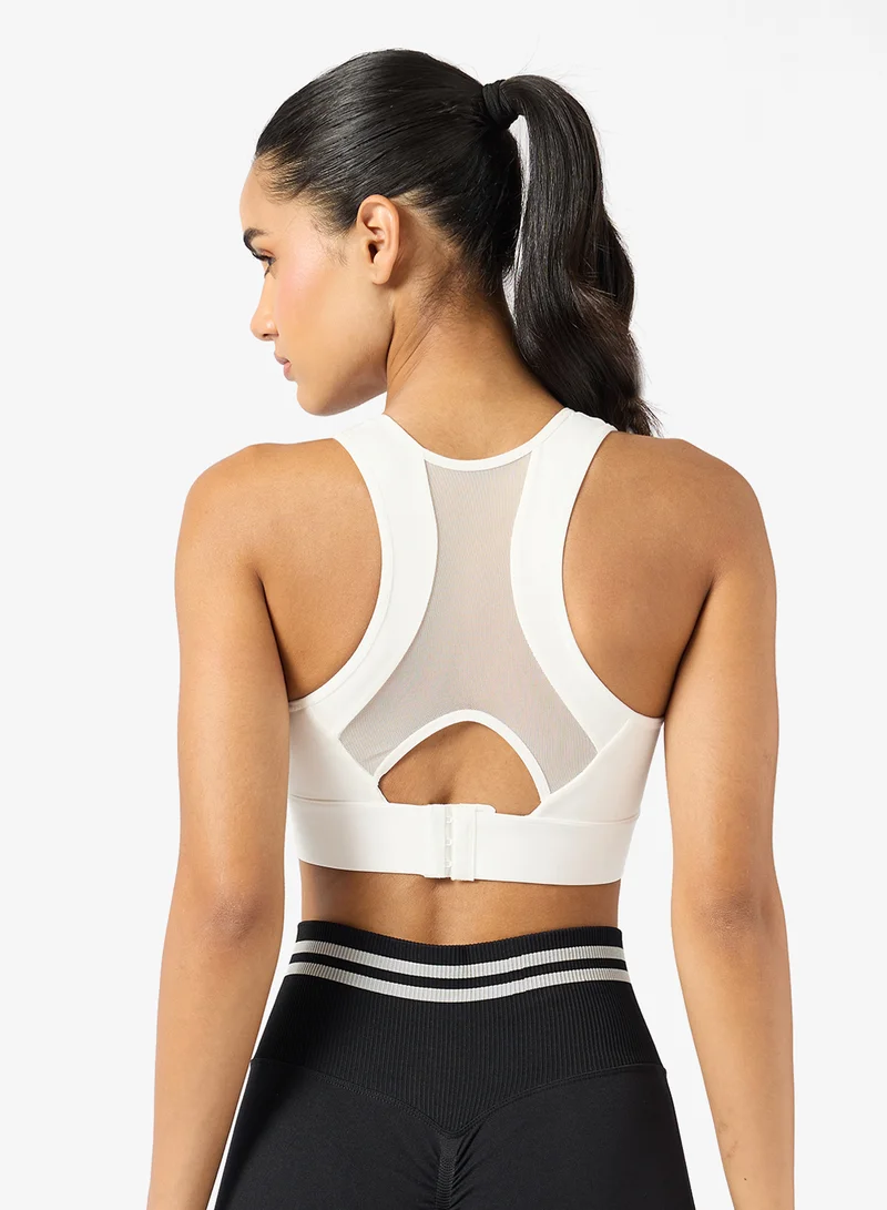 فورورد حمالة صدر رياضية بتفاصيل شبكية وإغلاق خلفي