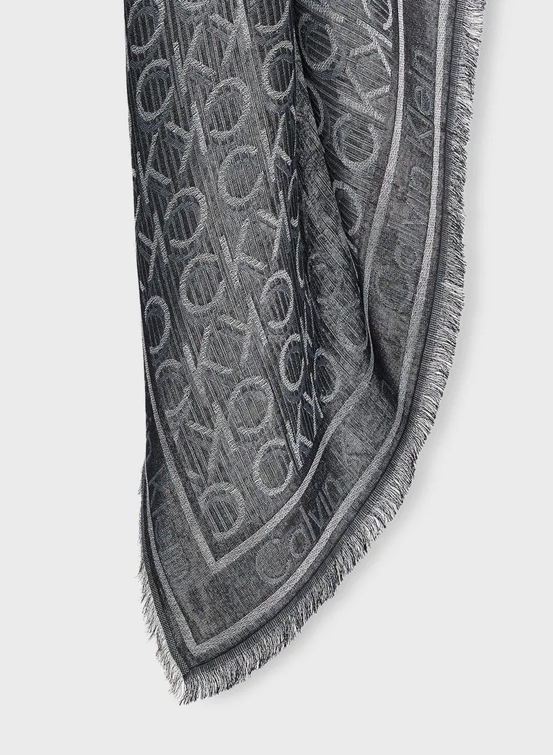CALVIN KLEIN Logo Jacquard Scarf