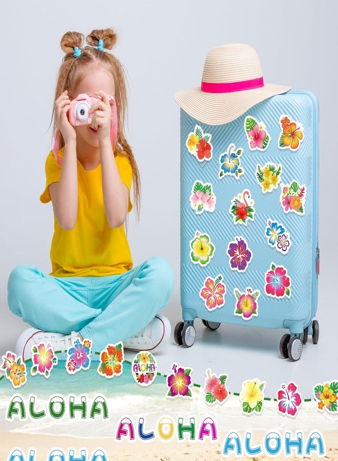 HOWAF 300pcs Hibiscus Foam Stickers, Hawaii Flower Hibiscus Flowers Aloha Foam Self-Adhesive Stickers for Summer Tropical Luau Decor, Hawaii DIY Crafts Sticker Floral Decals - Image 4