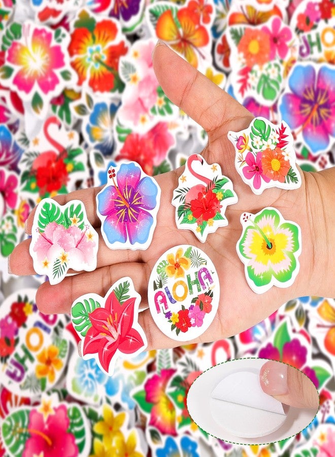 HOWAF 300pcs Hibiscus Foam Stickers, Hawaii Flower Hibiscus Flowers Aloha Foam Self-Adhesive Stickers for Summer Tropical Luau Decor, Hawaii DIY Crafts Sticker Floral Decals - Image 5