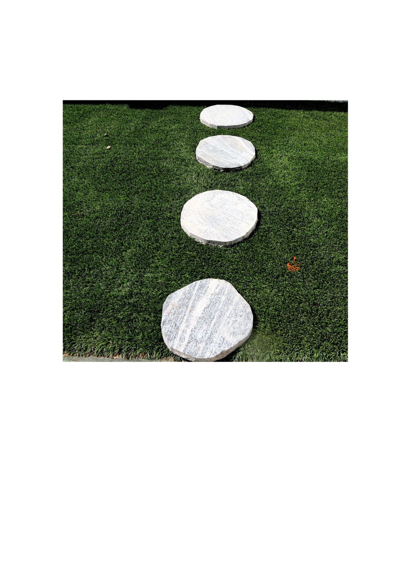 KNP Garden stepping stones Anti Slip 28-35cm Round Gray set of 10 stones - Image 3