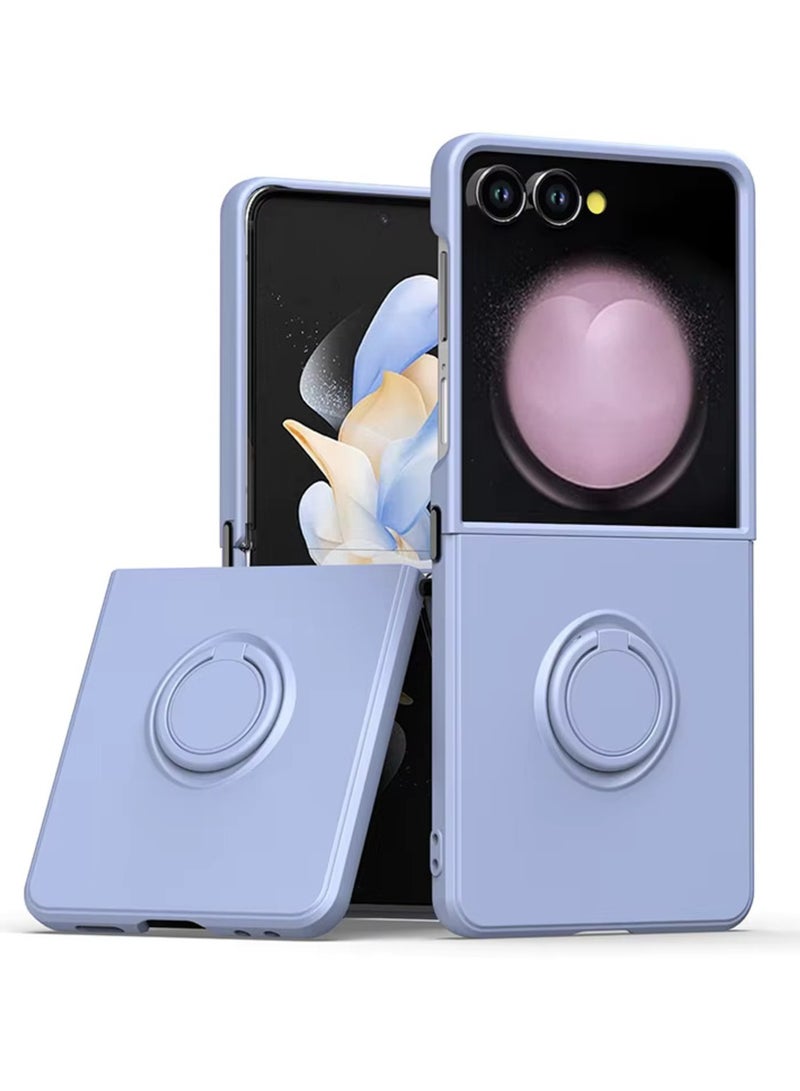 Samsung Galaxy Z Flip 7 Case Soft Thermoplastic polyurethane with 360 Rotatable Ring Holder Kickstand Fashion Magnetic Car Mount Shockproof and Anti-Fall Protection Cover - Image 1