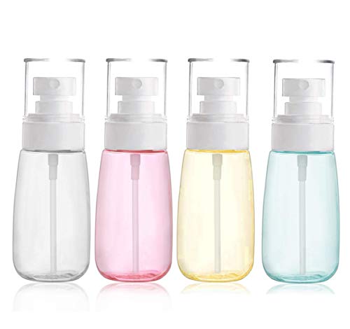 JOSALINAS Refillable Cosmetic Spray Bottles for Fine Mist Plastic Empty Clear Refillable Travel Container Essences Rose Water Mister (3.4 Ounce,100ml) - Image 1